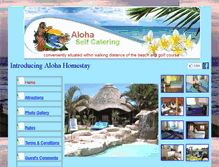 Tablet Screenshot of alohahomestay.co.za